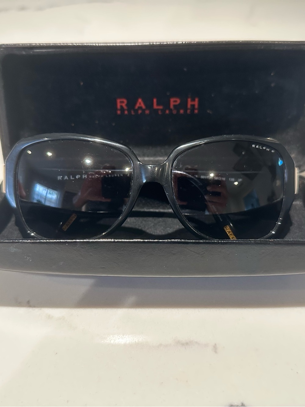 Ralph Lauren Black Oversized Square Women's Sunglasses